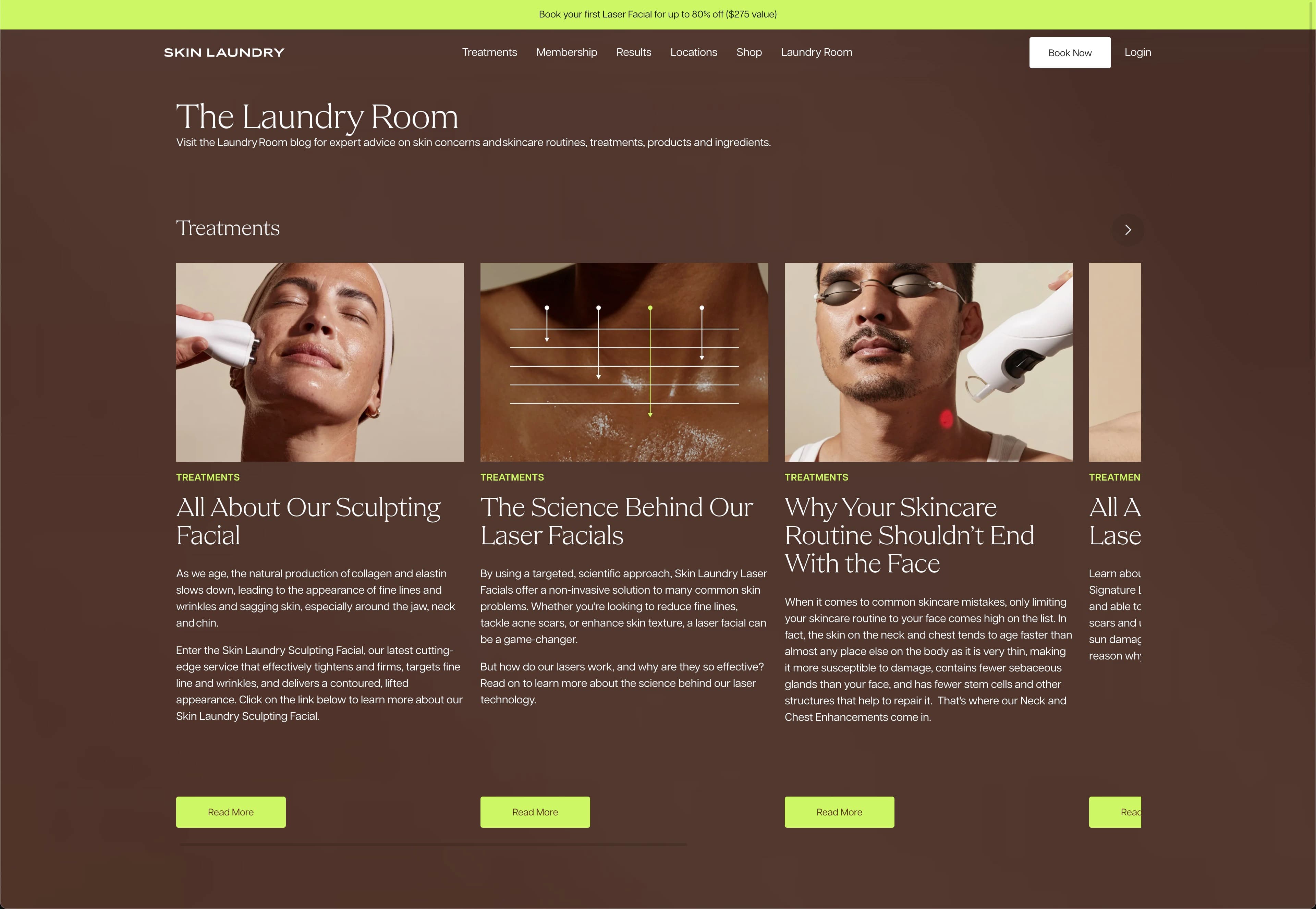 Desktop image of Skin Laundry's blog page